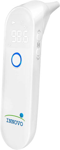 Innovo Medical iE100B Reusable Infrared Digital Ear Thermometer, Professional Series,  with Fever Alert Detection and 20x Disposable Probes