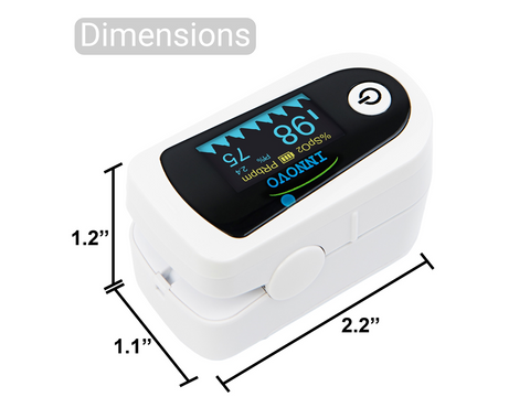 Dimensions of Innovo iP900BP Premium Pulse Oximeter