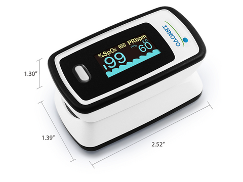 Dimensions of Innovo Medical Prescription m900AP Pulse Oximeter