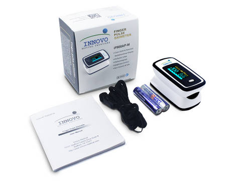 Innovo Medical Prescription m900AP Pulse Oximeter requires 2 AAA batteries